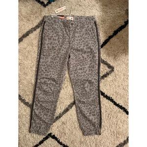 Sundry Jogger-Style Leopard Print Pants NWT
